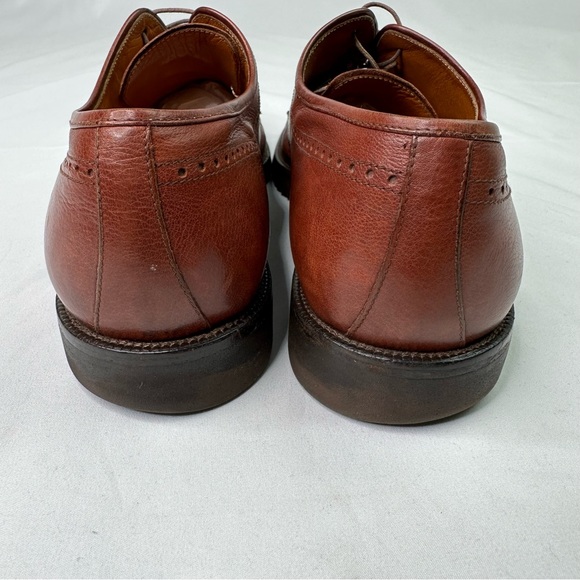 Salvatore Ferragamo Dress Shoes Mens 10 D Leather Brown Cap Toe Vibram Gumlite - Picture 9 of 10
